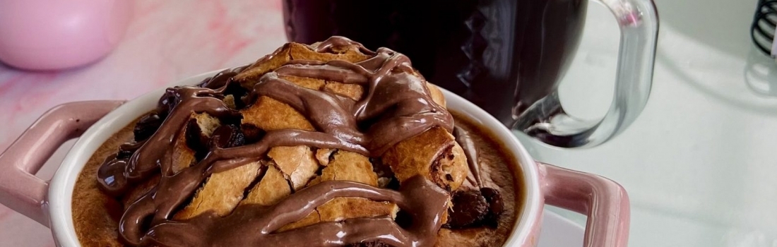 AVENA HORNEADA CON CHOCOLATE Y MANTEQUILLA DE MANI